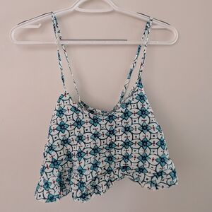 Floral Patterned Crop Top